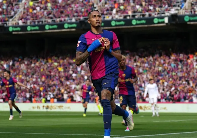 Raphinha không đá trận El Clasico